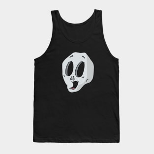 Cute Scared Skull Cartoon Tank Top